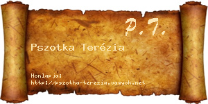 Pszotka Terézia névjegykártya