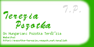terezia pszotka business card